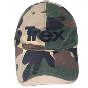 Hit Wear Baseball Cap Green Beige OS Trex Lowe's Camo Hat Adjustable Strapback